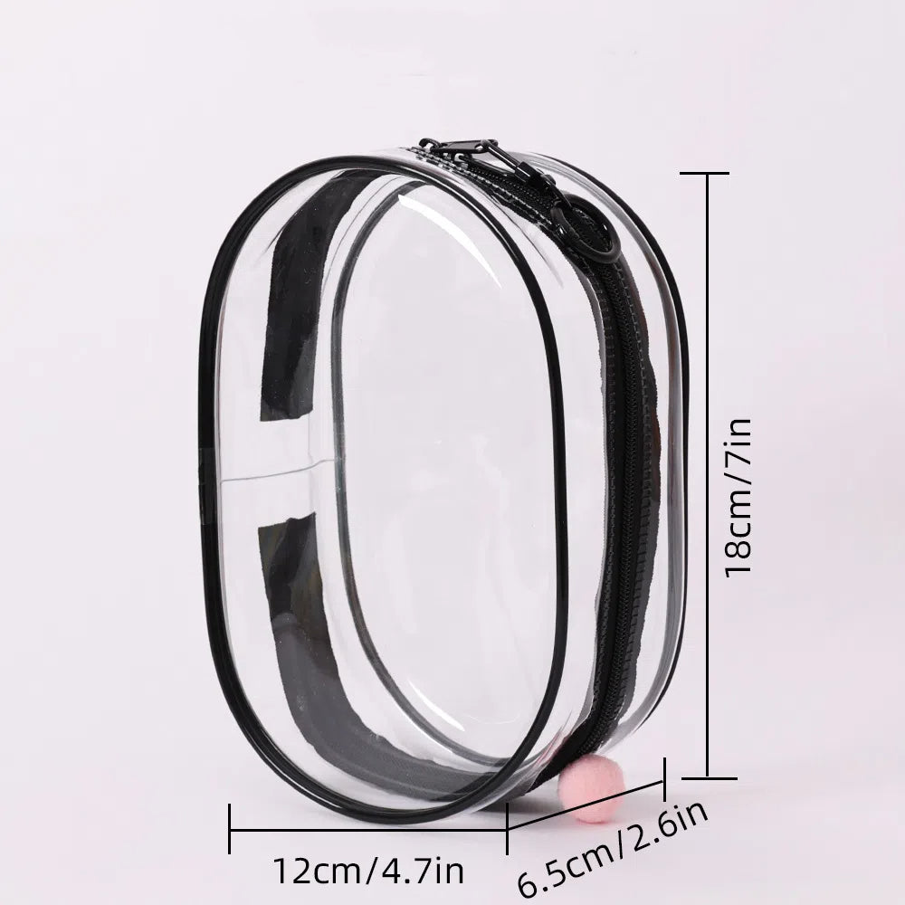 Labubu Display Bag Transparent PVC Dust Proof with Keychain, 18cm/7.1in High