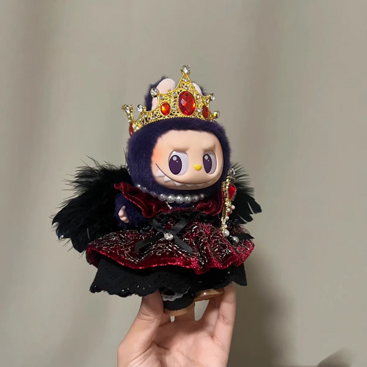 Red Queen Royal Outfit Set – Regal Dress-Up for 17CM/6.7IN Labubu