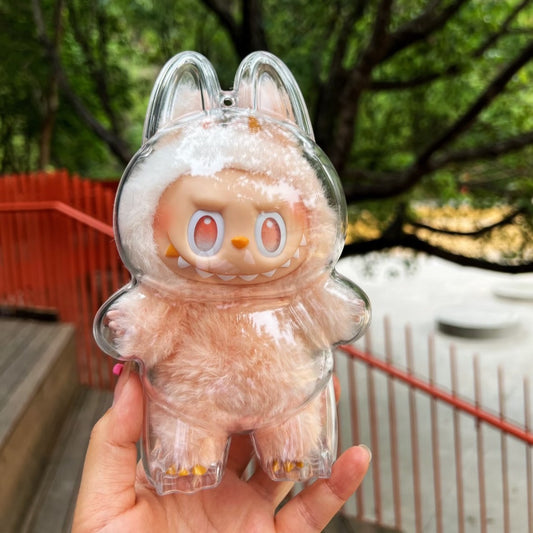 Labubu Case Cover – Clear Hard Protective Display Box with Strap