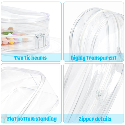 Labubu Display Bag Transparent PVC Dust Proof with Keychain, 18cm/7.1in High