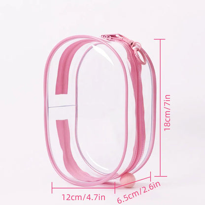 Labubu Display Bag Transparent PVC Dust Proof with Keychain, 18cm/7.1in High