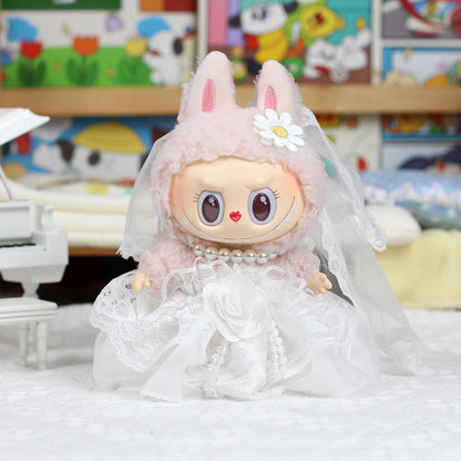 Labubu Wedding Outfit Set – Bride & Groom Styles for 17CM/6.7IN Dolls