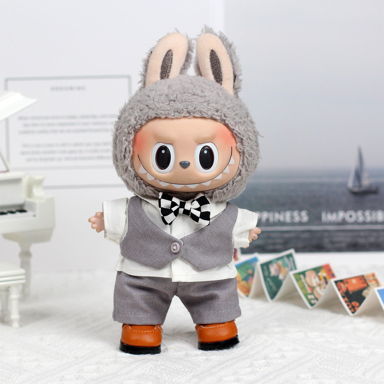Labubu Wedding Outfit Set – Bride & Groom Styles for 17CM/6.7IN Dolls
