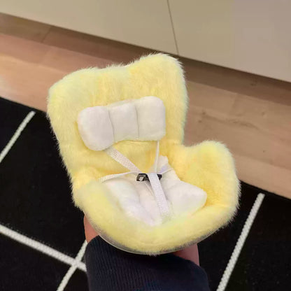 Labubu Car Seat with Soft Furry Cushion – Cute Plush Display Chair