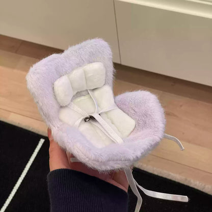 Labubu Car Seat with Soft Furry Cushion – Cute Plush Display Chair