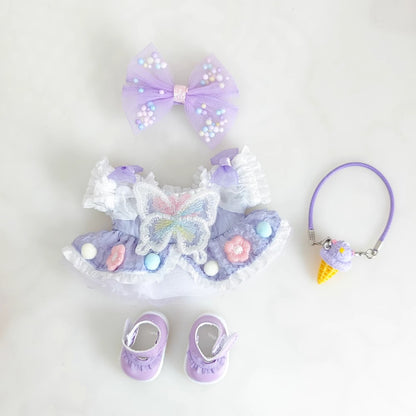 Purple Bow Outfit – Sweet & Stylish for 17CM/6.7IN Labubu