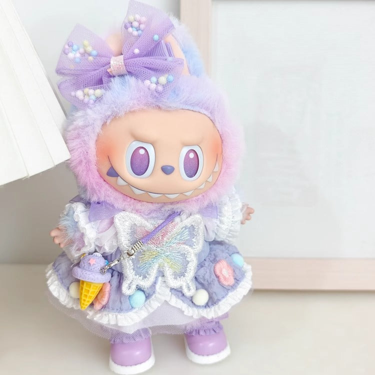 Purple Bow Outfit – Sweet & Stylish for 17CM/6.7IN Labubu