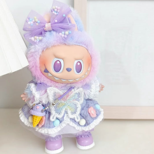 Purple Bow Outfit – Sweet & Stylish for 17CM/6.7IN Labubu