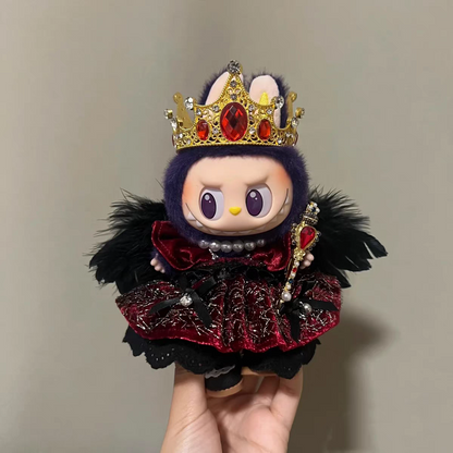 Red Queen Royal Outfit Set – Regal Dress-Up for 17CM/6.7IN Labubu