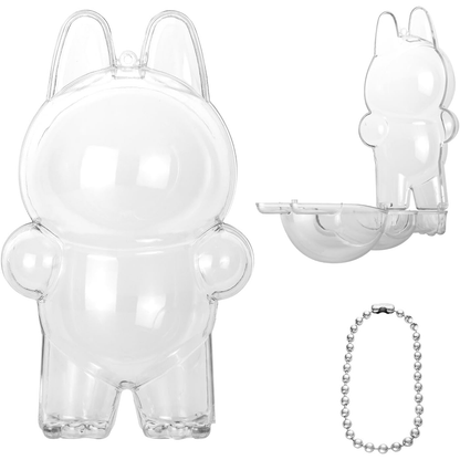 Labubu Case Cover – Clear Hard Protective Display Box with Strap