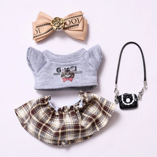 LABUBU The Monsters Plush Doll Replacing Clothes Outfit Set No Toys for 17CM/6.7IN Labubu dolls