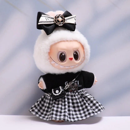 LABUBU The Monsters Plush Doll Replacing Clothes Outfit Set No Toys for 17CM/6.7IN Labubu dolls