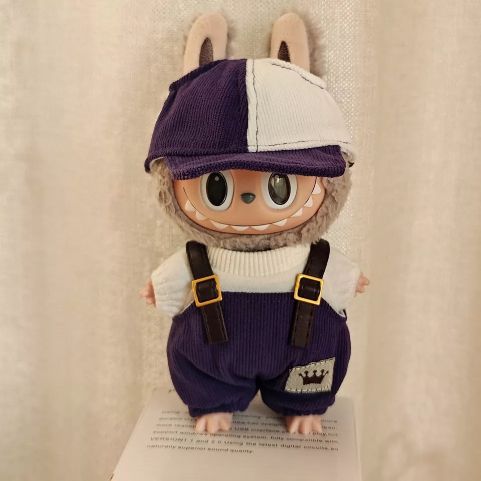 LABUBU Clothes The Monsters Plush Doll Handmade Clothes Set No Toys for 17CM/6.7IN Dolls