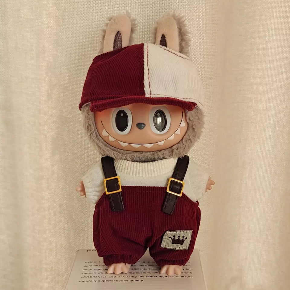 LABUBU Clothes The Monsters Plush Doll Handmade Clothes Set No Toys for 17CM/6.7IN Dolls